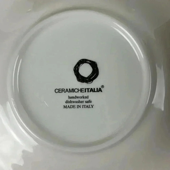 ITALIAN Colorful 8” dessert salad appetizer plate BLUE,YELLOW,GREEN,WHIT$25each - Picture 4 of 4